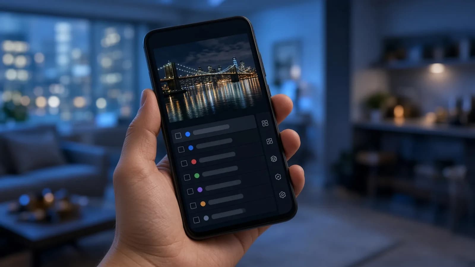 Android Handy mit IPTV Player App